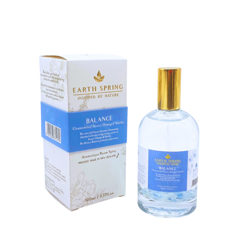 Earth Spring BALANCE Crystal Room Spray 100ml With Blue Crystal