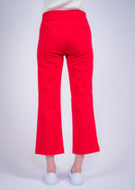 Red Hampton Twill Wide Leg Crop Pant from Lisette L Montreal