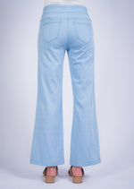Powder Blue Hampton Twill Wide Leg Trousers from Lisette L Montreal