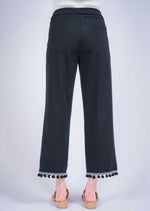 Lisette L Montreal - Kathryne Wide Leg Pant with Pompom Trim