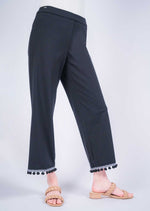 Lisette L Montreal - Kathryne Wide Leg Pant with Pompom Trim