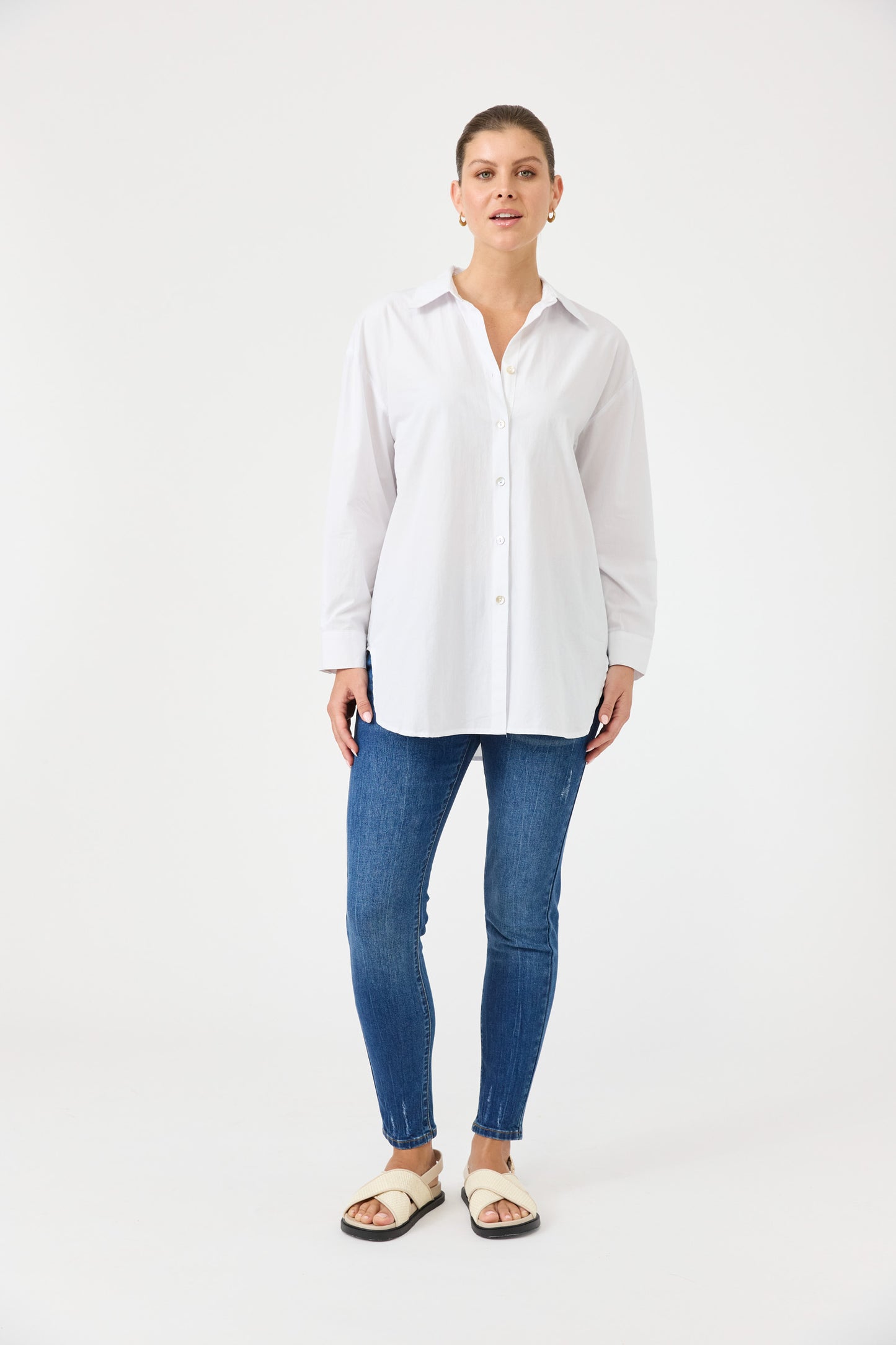 Studio Oversize Shirt - Salt colour