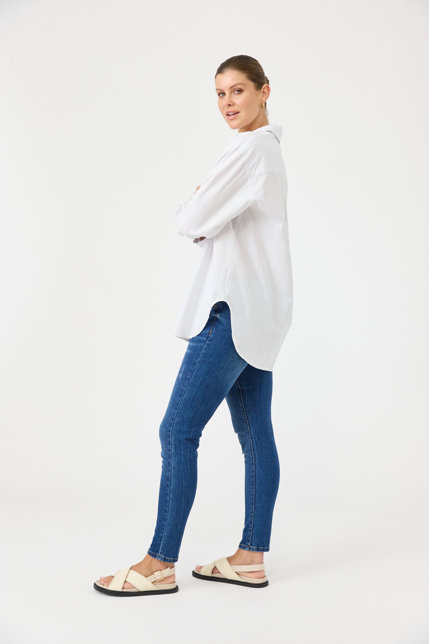 Studio Oversize Shirt - Salt colour