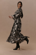 Elsie Maxi Dress - Geo print