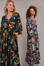Elsie Maxi Dress - Botanical Black