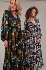 Elsie Maxi Dress - Botanical Black