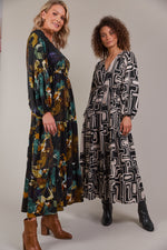 Elsie Maxi Dress - Botanical Black