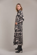 Elsie Shirt Dress- Geo