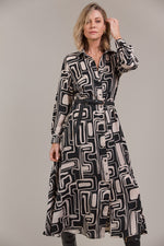 Elsie Shirt Dress- Geo