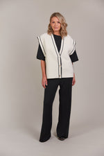 Avino Knit Vest- Ecru