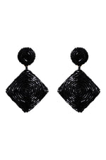 Elsie Square Earring - Black