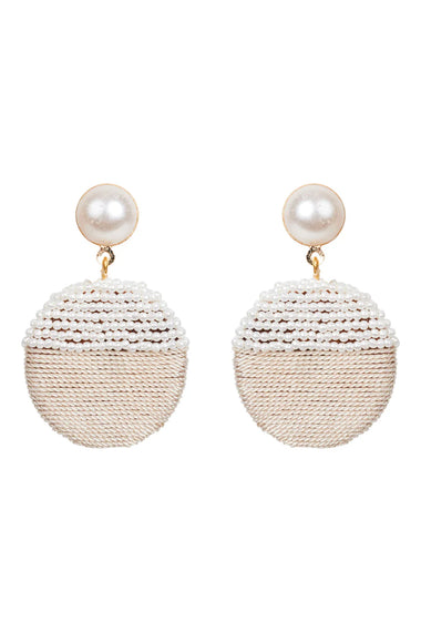 Elsie Round Earring - Ecru