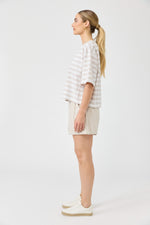 Studio Stripe T-shirt - Stone