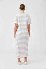 Studio Stripe T-shirt Dress - Stone