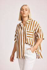 Treville Stripe Shirt - Caramel