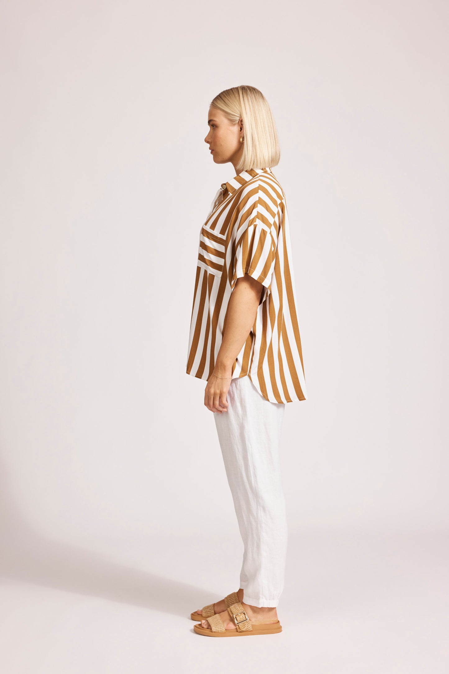 Treville Stripe Shirt - Caramel
