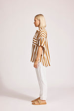 Treville Stripe Shirt - Caramel
