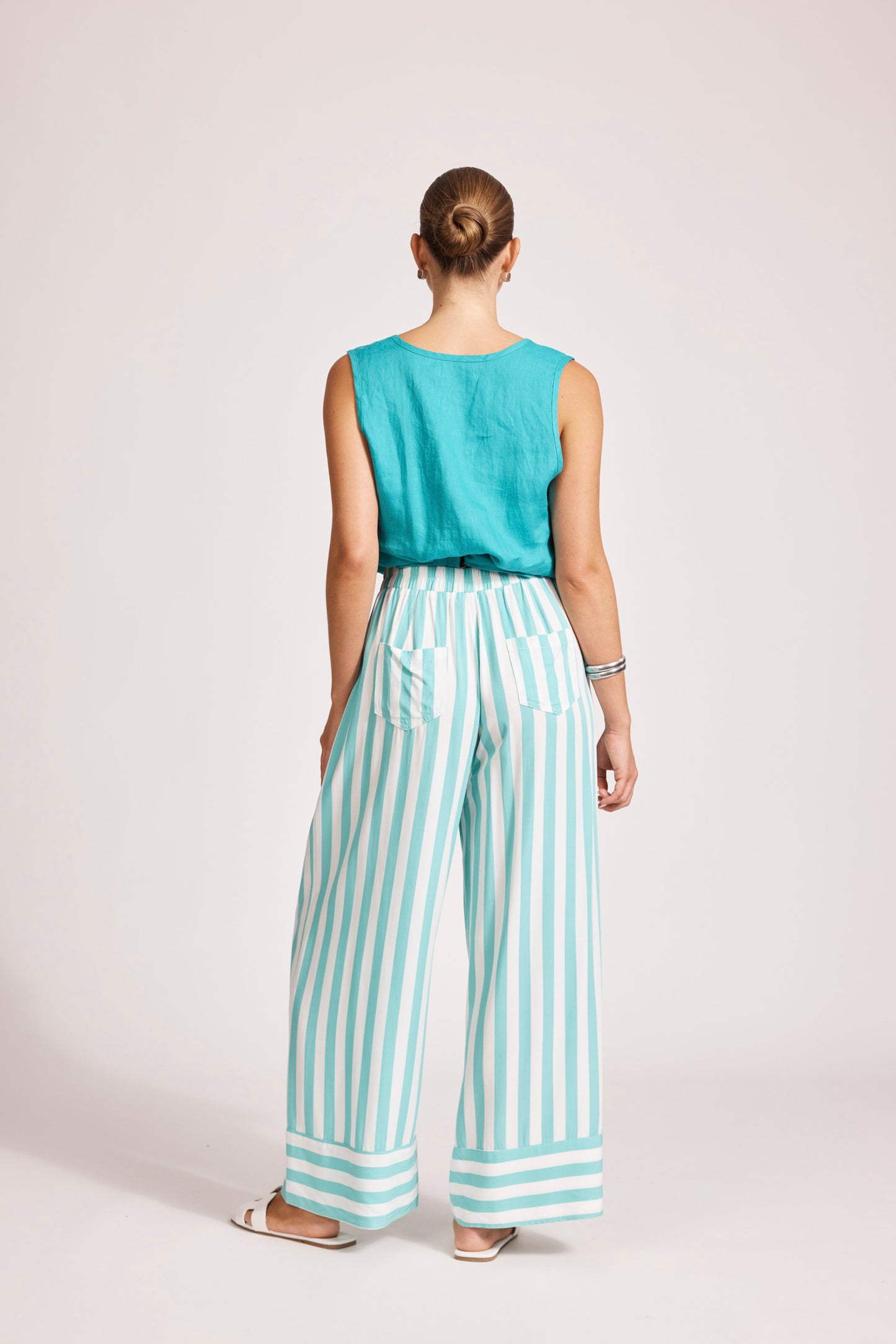 Treville Stripe Pant - Aqua