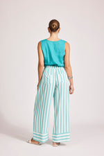 Treville Stripe Pant - Aqua