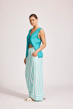 Treville Stripe Pant - Aqua