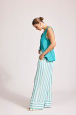 Treville Stripe Pant - Aqua