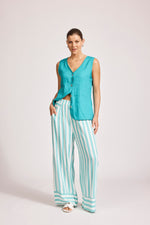 Treville Stripe Pant - Aqua
