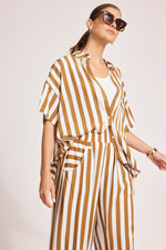 Treville Stripe Shirt - Caramel