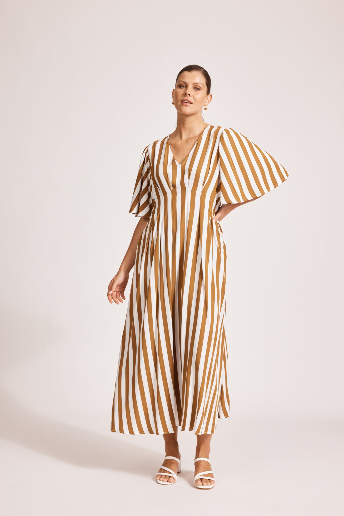 Treville Stripe Maxi Dress - Caramel