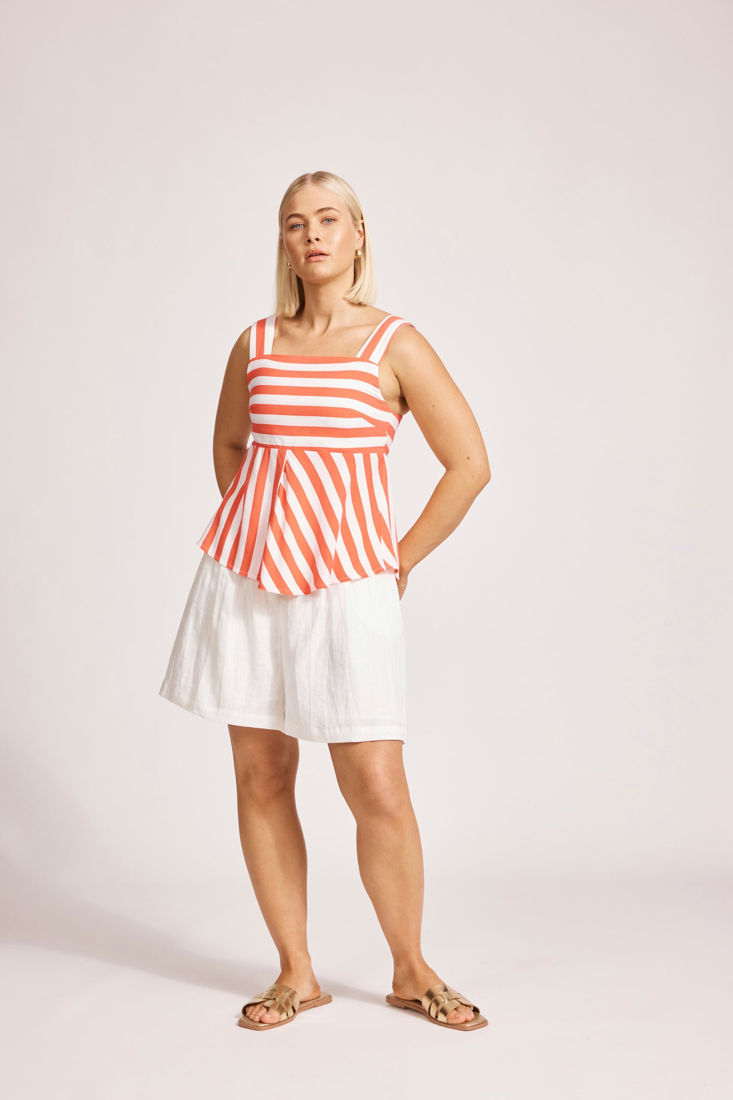 Treville Stripe Tank - Caramel