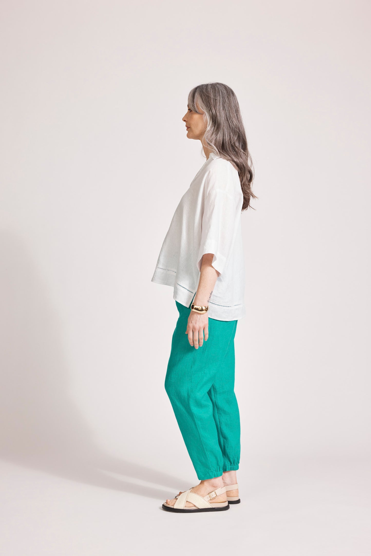 Miramar Collared Top - White