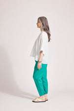 Miramar Collared Top - White