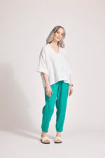 Miramar Collared Top - White