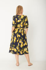 Luna Sky Lemon Midi Dress