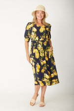 Luna Sky Lemon Midi Dress