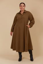 Freya Dress - Toffee colour