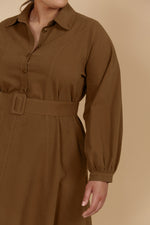 Freya Dress - Toffee colour