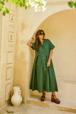 Aurora Pleat Maxi - Myrtle