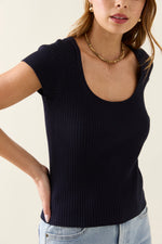 Adele Knit T-shirt - Navy