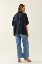 Oline Tie Shirt - Navy