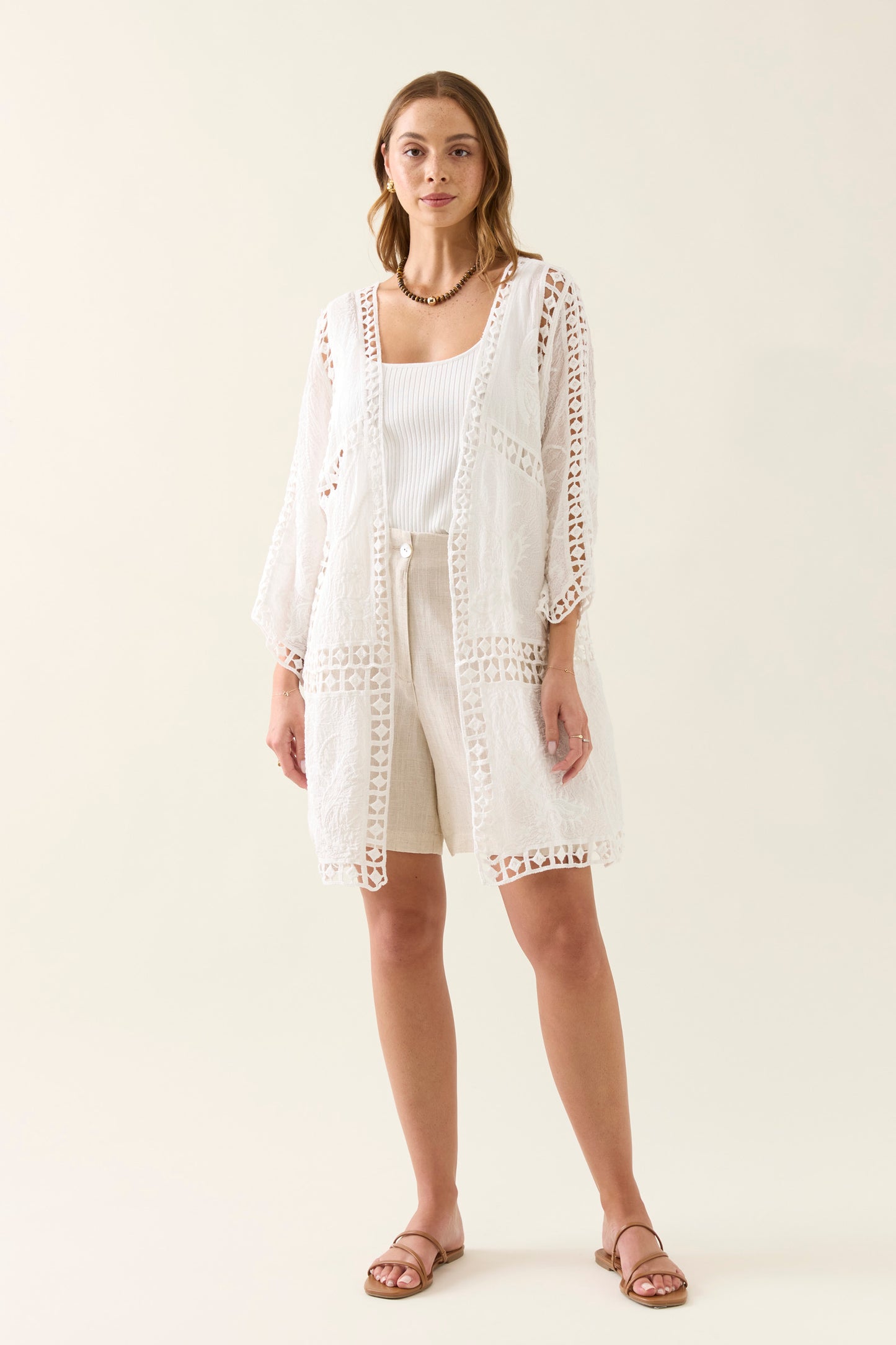 Oline Lace Kimono - Lotus