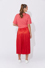 Doha Pleated Skirt - Chilli