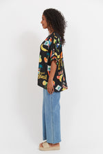 Cabana Button Top - Brasil Black