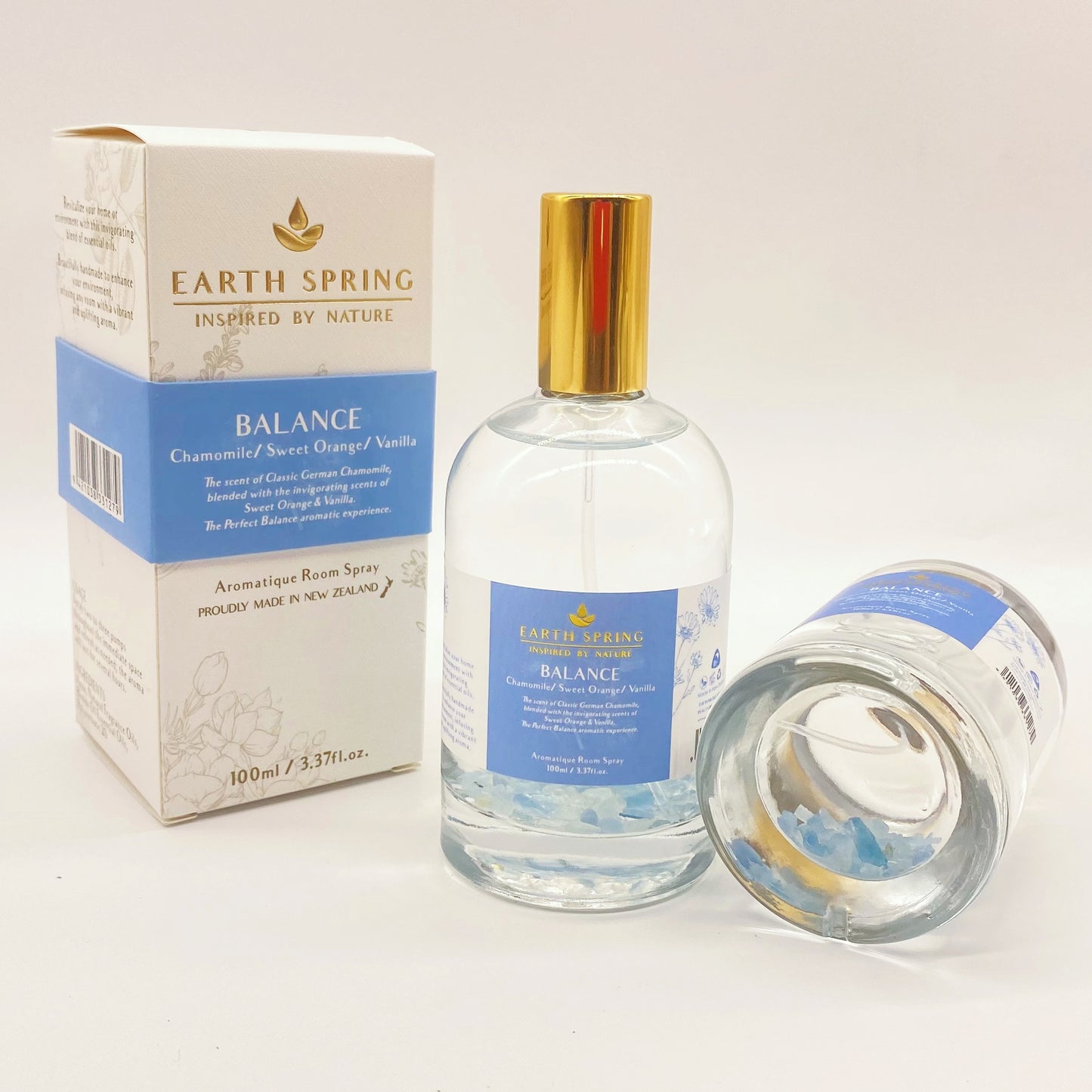 Earth Spring BALANCE Crystal Room Spray 100ml With Blue Crystal