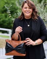 Liv & Milly Charlotte Tan / Black Bow Bag