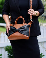 Liv & Milly Charlotte Tan / Black Bow Bag