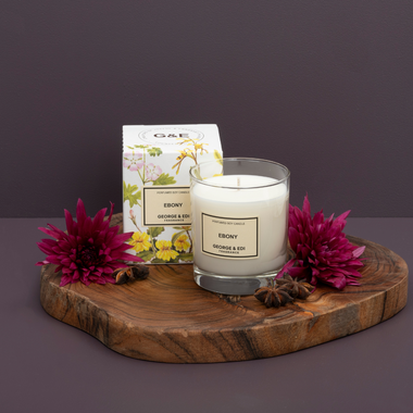 George & Edi Performed Soy Candle Large - EBONY Fragrance