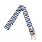 Liv & Milly Guitar Strap - Navy & White Houndstooth