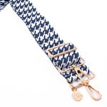Liv & Milly Guitar Strap - Navy & White Houndstooth