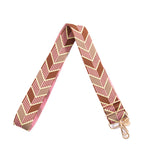 Liv & Milly Guitar Strap - Brown / Pink / Yellow Stripe