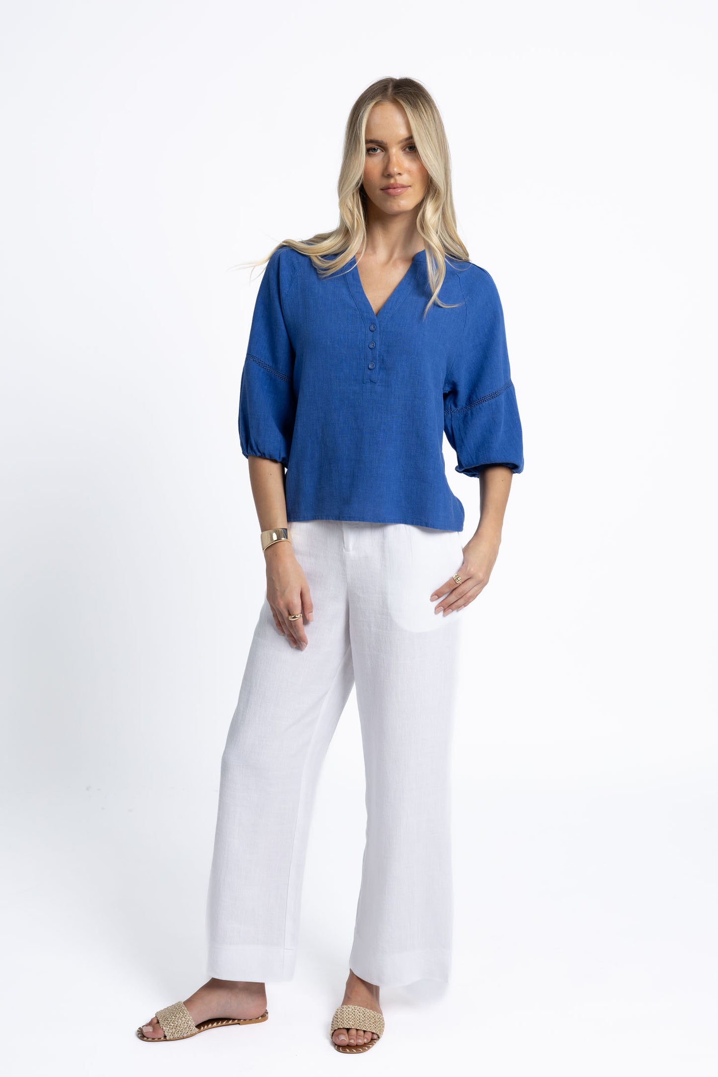 NIXIE BLOUSE- Royal Blue